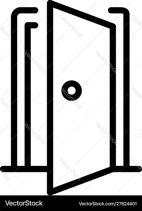 Open Door Icon Vector