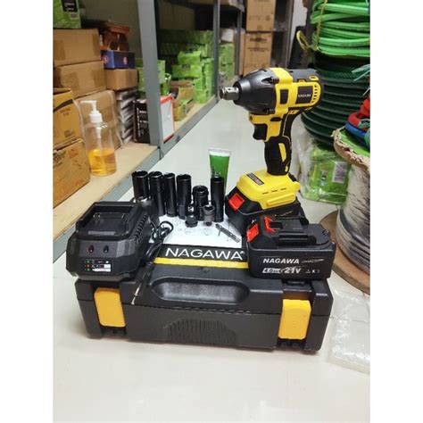 Jual Mesin Impact Wrench Baterai NAGAWA 21V Impek Wrens 21 V Cordless