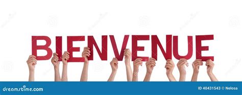 Hands Holding Bienvenue Stock Image Image Of Service 40431543