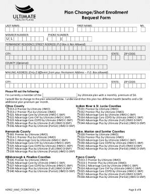 Fillable Online Health Insurance Plans Enrollment Form Fax Email Print