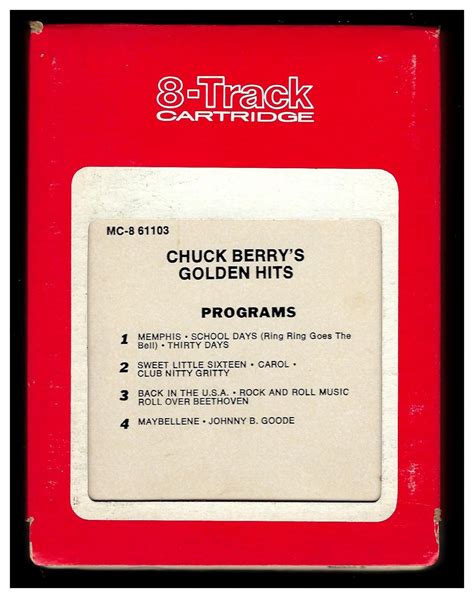 Chuck Berry Golden Hits Rca Mercury Reissue A Track Tape