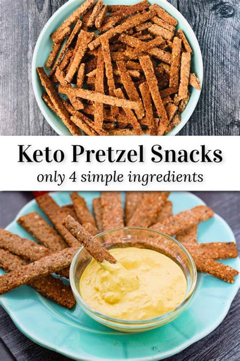 Crunchy Keto Pretzel Sticks Recipe - easy 4 ingredient gluten free snack!