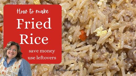 How To Make Fried Rice Leftover Rice Recipe Save Money On Food Printable Recipes Youtube