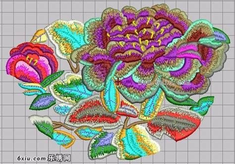 牡丹花古典牡丹花图片刺绣牡丹图案绣花花样版带下载 会员免费绣花图案下载网友上传花版共享交换区 联科绣花网 乐绣网