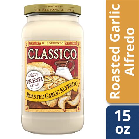 Classico Roasted Garlic Alfredo Pasta Sauce 15 Oz Jar