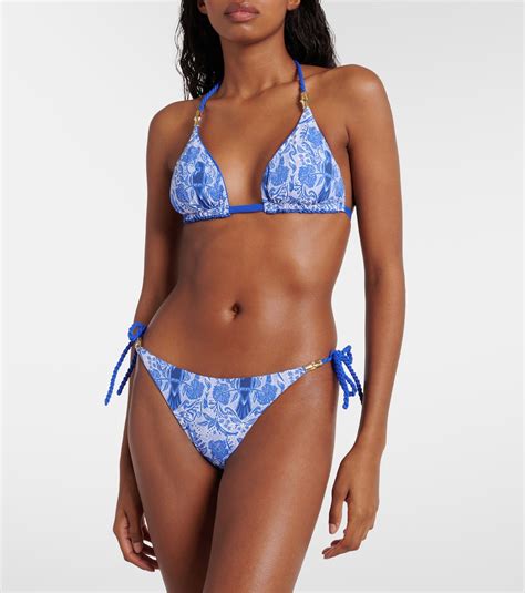 Lake Como Reversible Bikini Bottom In Blue Heidi Klein Mytheresa