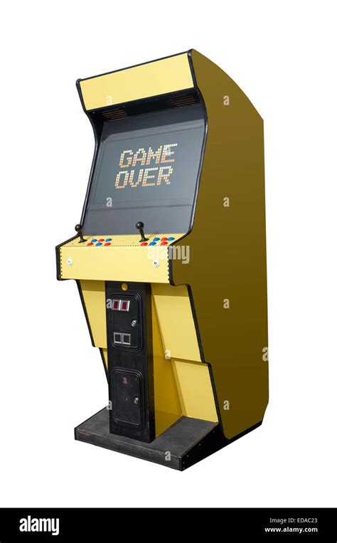 Game over message on a retro arcade isolated on white Stock Photo - Alamy