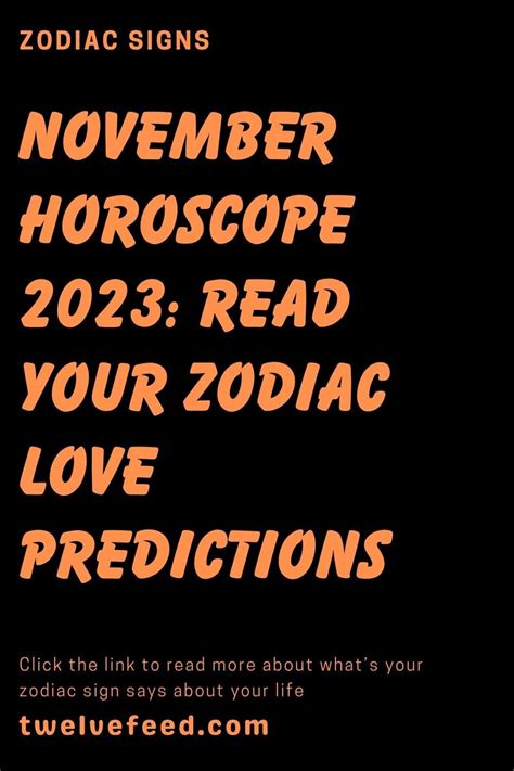 November Horoscope 2023 Read Your Zodiac Love Predictions Love