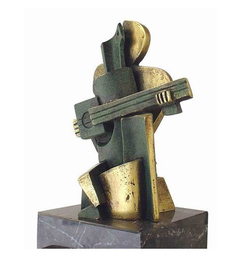 Escultura Arlequin Cubista En Bronce Oxido Verde Esculturas Cubistas