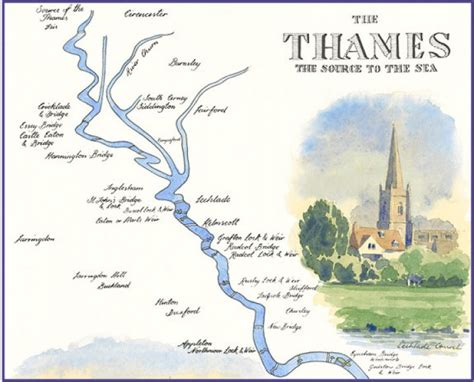 » River Thames Path Map by William Thomas