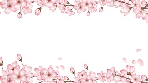 ピンクの桜の枠の装飾要素イラスト画像とpsdフリー素材透過の無料ダウンロード Pngtree