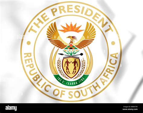 President of South Africa Seal. 3D Illustration Stock Photo - Alamy