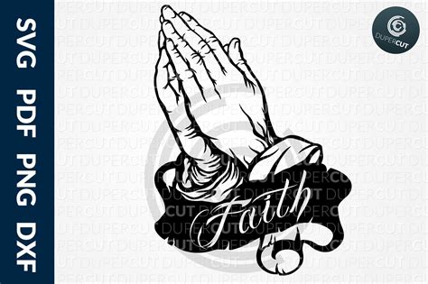 Praying Hands Svg Praying Hands Dxf Clipart Cutting Vector Hands The