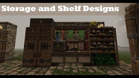 Minecraft Tutorial: Storage/Shelf Designs - YouTube