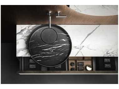 Eccentrico Countertop Round Marble Washbasin By Falper Design Victor