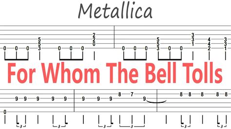 Metallica For Whom The Bell Tolls Guitar Solo Tab Backingtrack