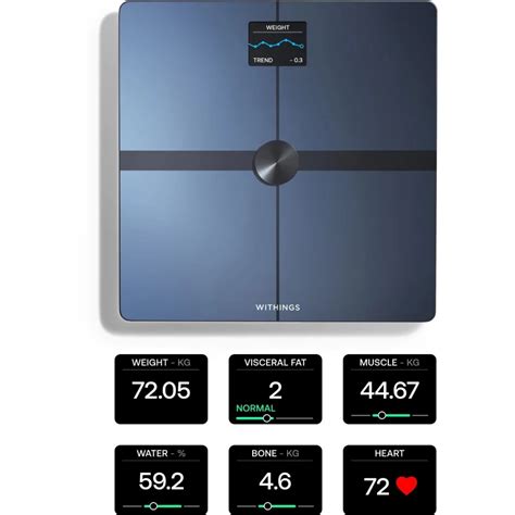 Withings Wbs Body Smart Advanced Body Composition Wi Fi Scale Fekete