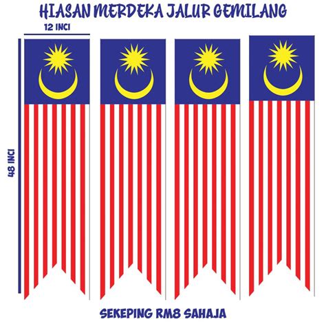 Bendera Hiasan Merdeka Kaki X Kaki Shopee Malaysia