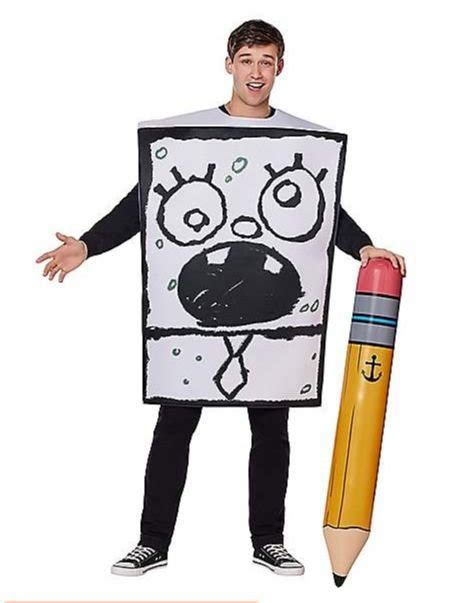 Adult Doodlebob Costume Spongebob Squarepantsspirit Halloween Deals