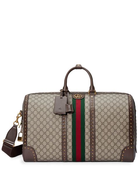 Gucci Savoy Large Duffle Bag In Brown Modesens