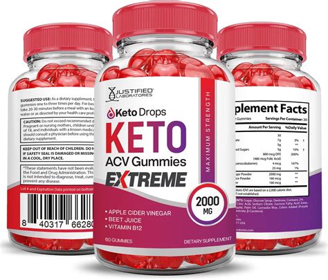 Paquete De Gomitas Keto Drops Keto Acv Extreme De Mg Keto Drops