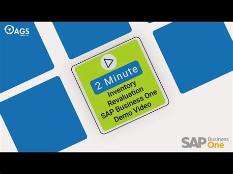 2 Minute Inventory Revaluation SAP Business One Demo YouTube