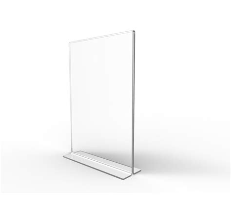 Fixturedisplays 5 X 7 Clear Acrylic Sign Holder For Tabletops Vertical Table Tent Frame Photo