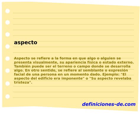 Significado Da Palavra Aspecto