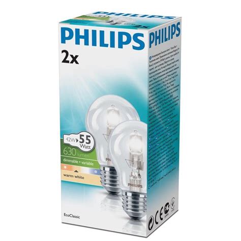 Philips Halogen Classic W W E Cap Warm White Halogen Bulb