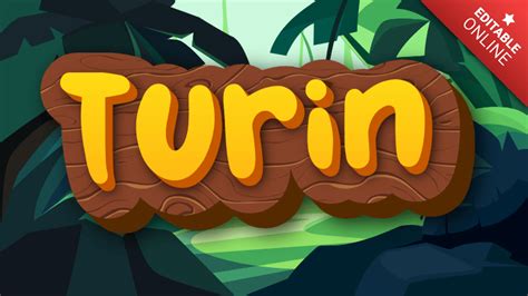 Turin Comic Book Style Jungle With Wooden Frame Text Effect Generator