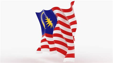 3D Malaysia Flag Animation Model - TurboSquid 1615777