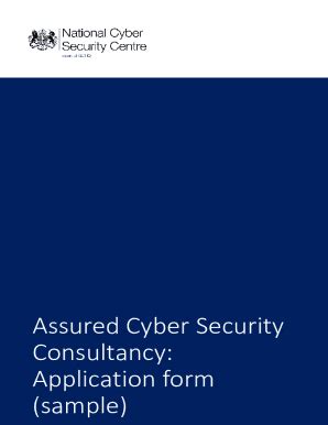 Fillable Online Ncsc Assured Cyber Security Consultancy Sample