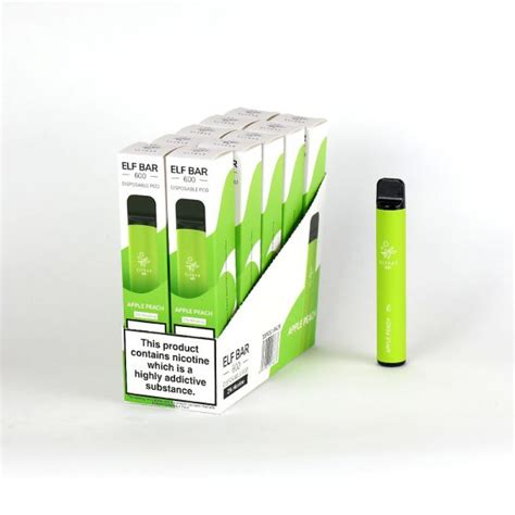 Elf Bar 600 Apple Peach Disposable Puff Bar 20mg Shisha Vibe