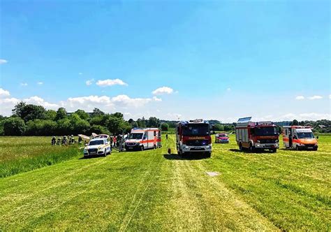 Unfall Markdorf Segelflieger stürzt in Markdorf kurz nach dem Start ab