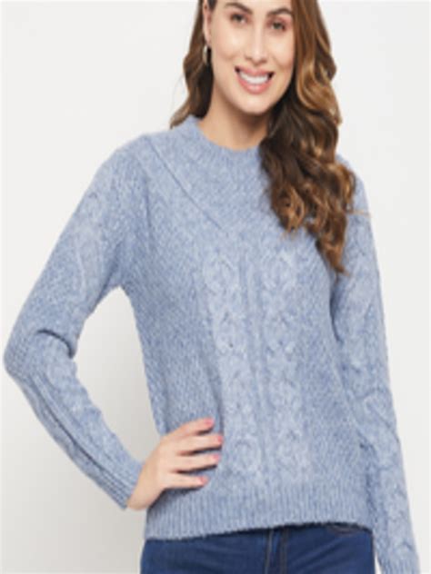 Buy Madame Women Cable Knit Acrylic Pullover Sweaters For Women