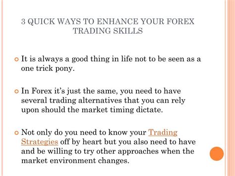 Ppt 3 Quick Ways To Enhance Your Forex Trading Powerpoint