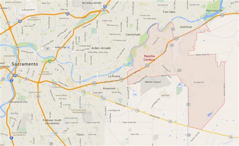 Rancho Cordova California Map