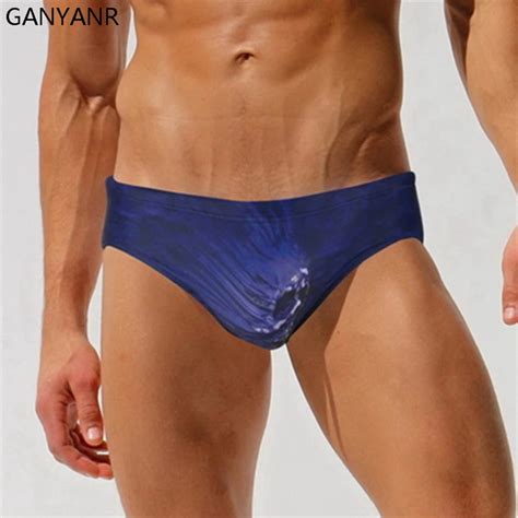 Ganyanr Brand Gay Mens Swimwear Swimming Trunks Bathing Suit Sunga