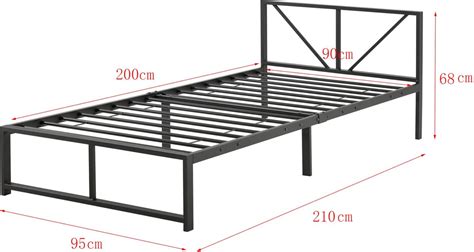 Metalen Bed Fernanda Bedframe Met Bedbodem Zwart 90x200 Staal