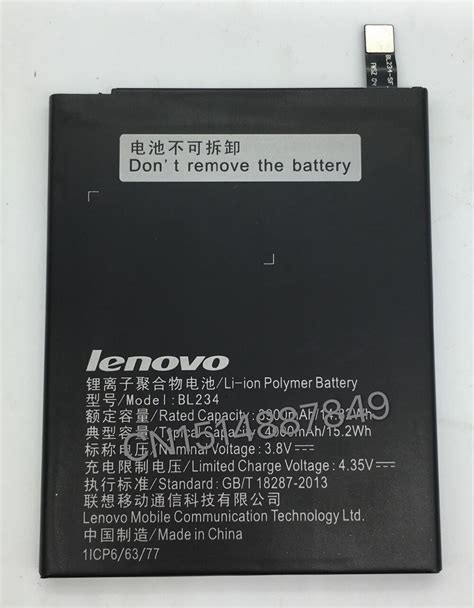 100 Original Smart Phone Replacement Battery Bl234 4000mah For Lenovo P70 Battery Battery