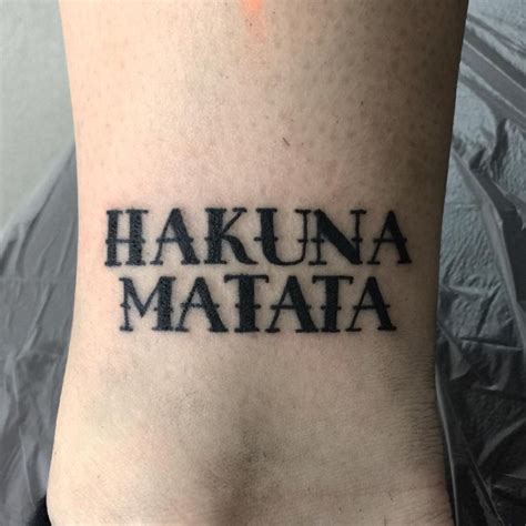 40 Inspiring Hakuna Matata Symbol Tattoos Its Meaning