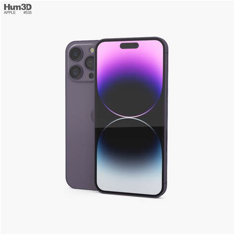 Apple IPhone 14 Pro Max Deep Purple 3D Model Electronics On Hum3D