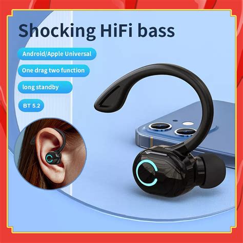 Jual Earphone Bluetooth Nirkabel Dengan Mik Ear Hook Handsfree Dalam