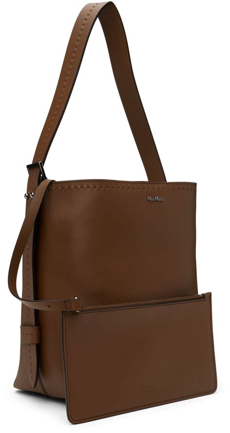 Max Mara Brown Small Leather Archetipo Tote Max Mara