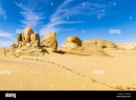 Wadi Al Hitan Faiyum Egypt Eroded Rocks Along The Interpretive Trail