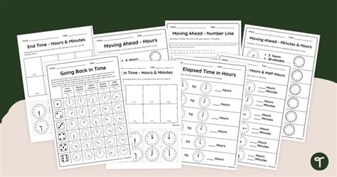 Time Teaching Resources Teach Starter Worksheets Library