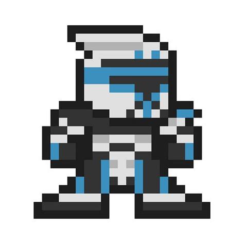 Captain Rex Pixel Art Grid Minecraft Pixel Art Pixel Art