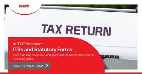 More Than Crores Itrs And Lakh Statutory Forms Filed On New