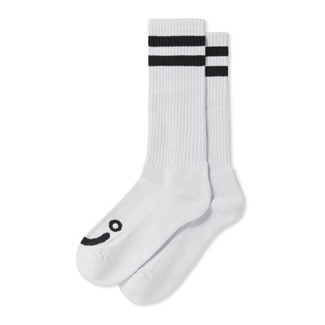 Polar Skate Co Happy Sad Rib Long Socks White Psc Co Wht