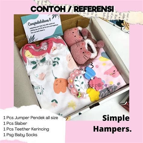 Jual Simple Hampers Baby Gift Set Kado Bayi Baru Lahir Murah Hamper